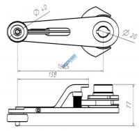 Рычаг привода дк (водило цилиндр, проем 650 мм) 0141.03.15.100 МЛЗ