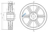 Шкив канатоведущий 510х4х10 053А.22.00.002 МЛЗ