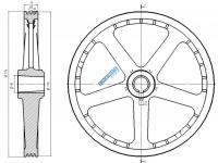 Шкив канатоведущий 770х3х10,5 400А.02.00.001А МЛЗ