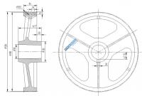 Шкив канатоведущий 500х4х10 053М.22.00.001 МЛЗ