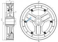 Шкив канатоведущий 700х6х12 291М.02.00.030 МЛЗ