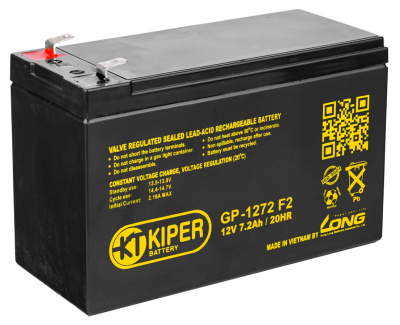 Аккумуляторная батарея Kiper GP-1272 F2 12V/7.2Ah